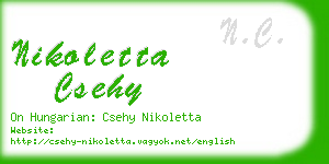 nikoletta csehy business card